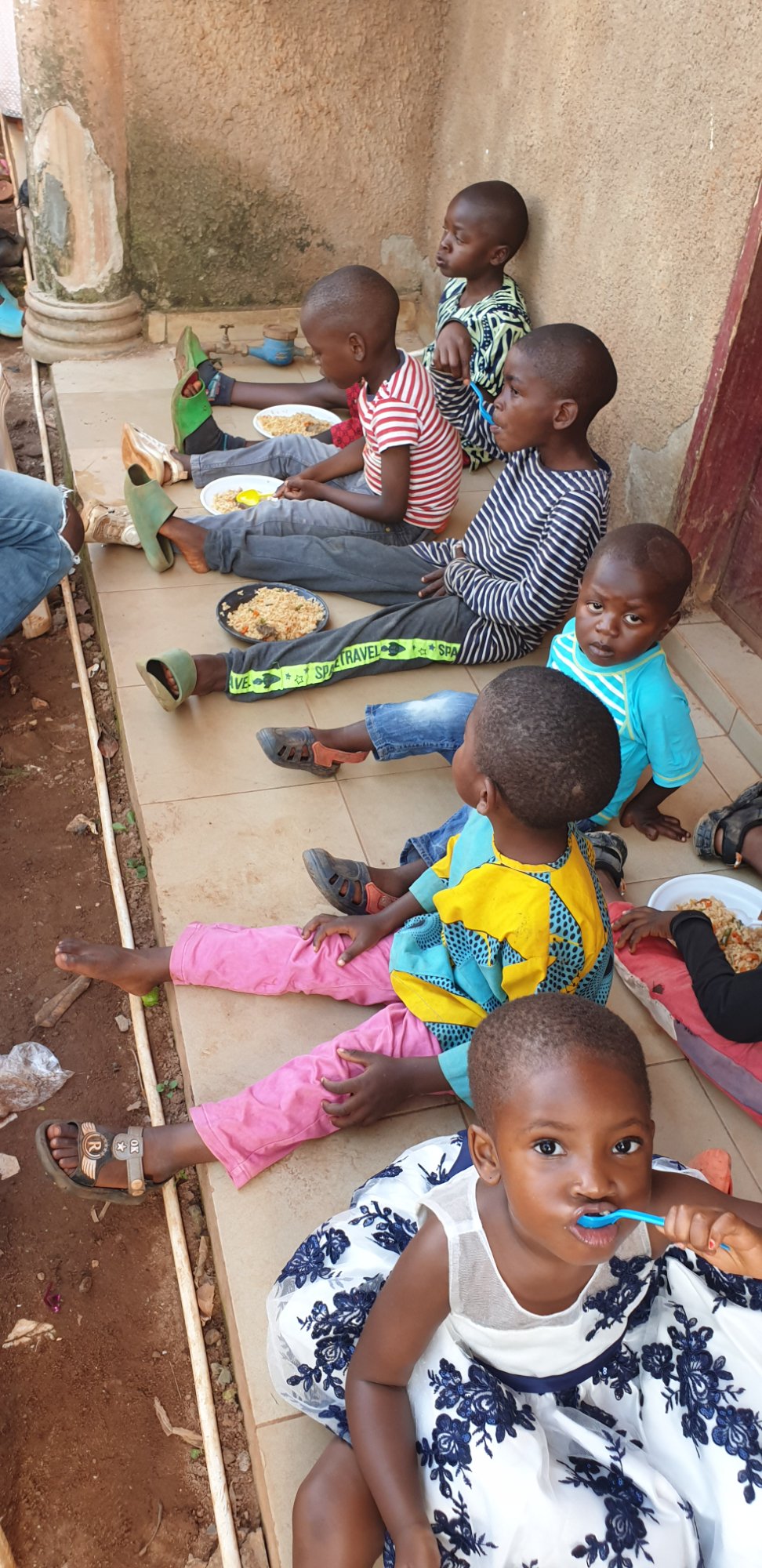 Children at meal time