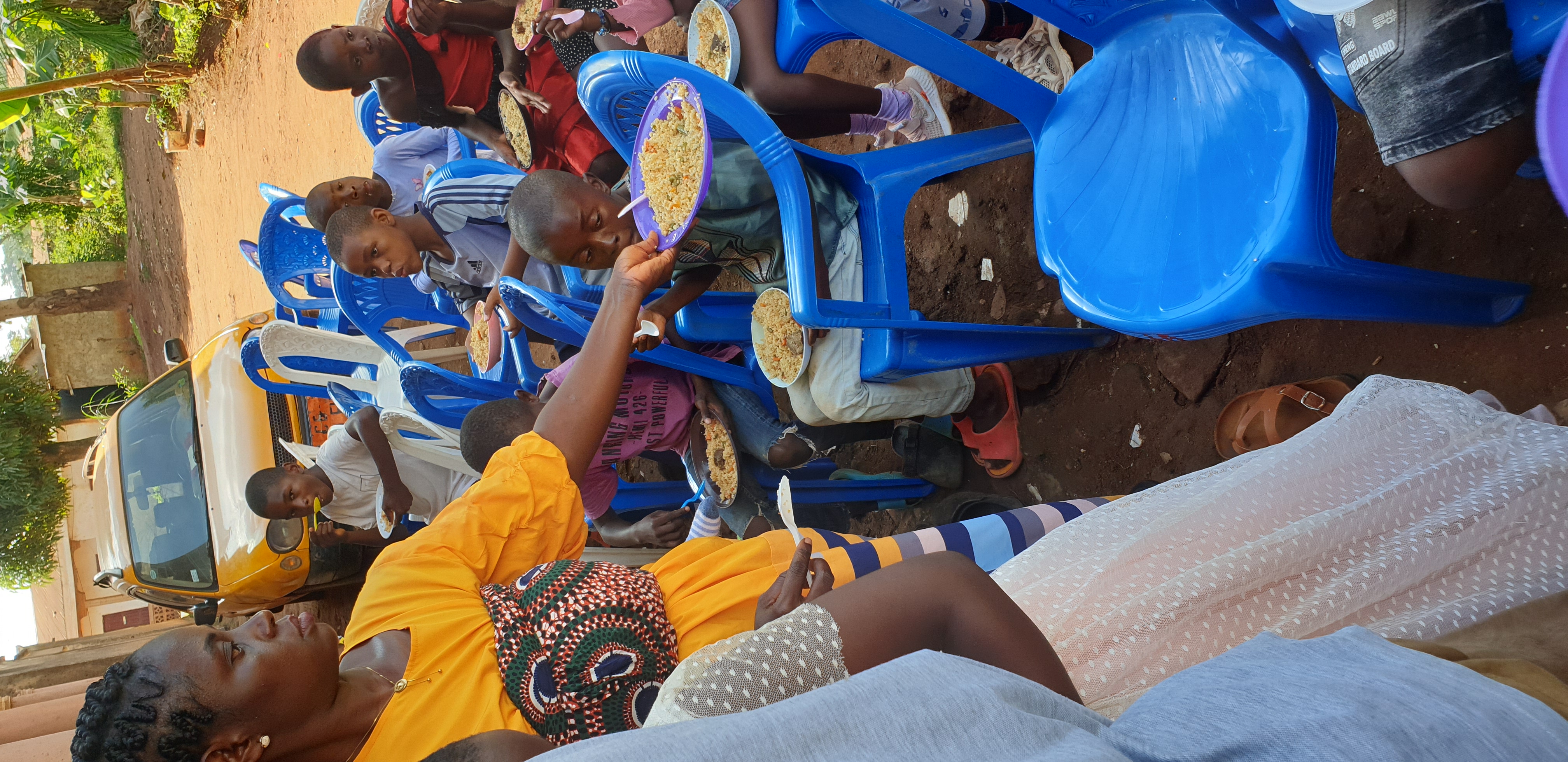 Children enjoying food