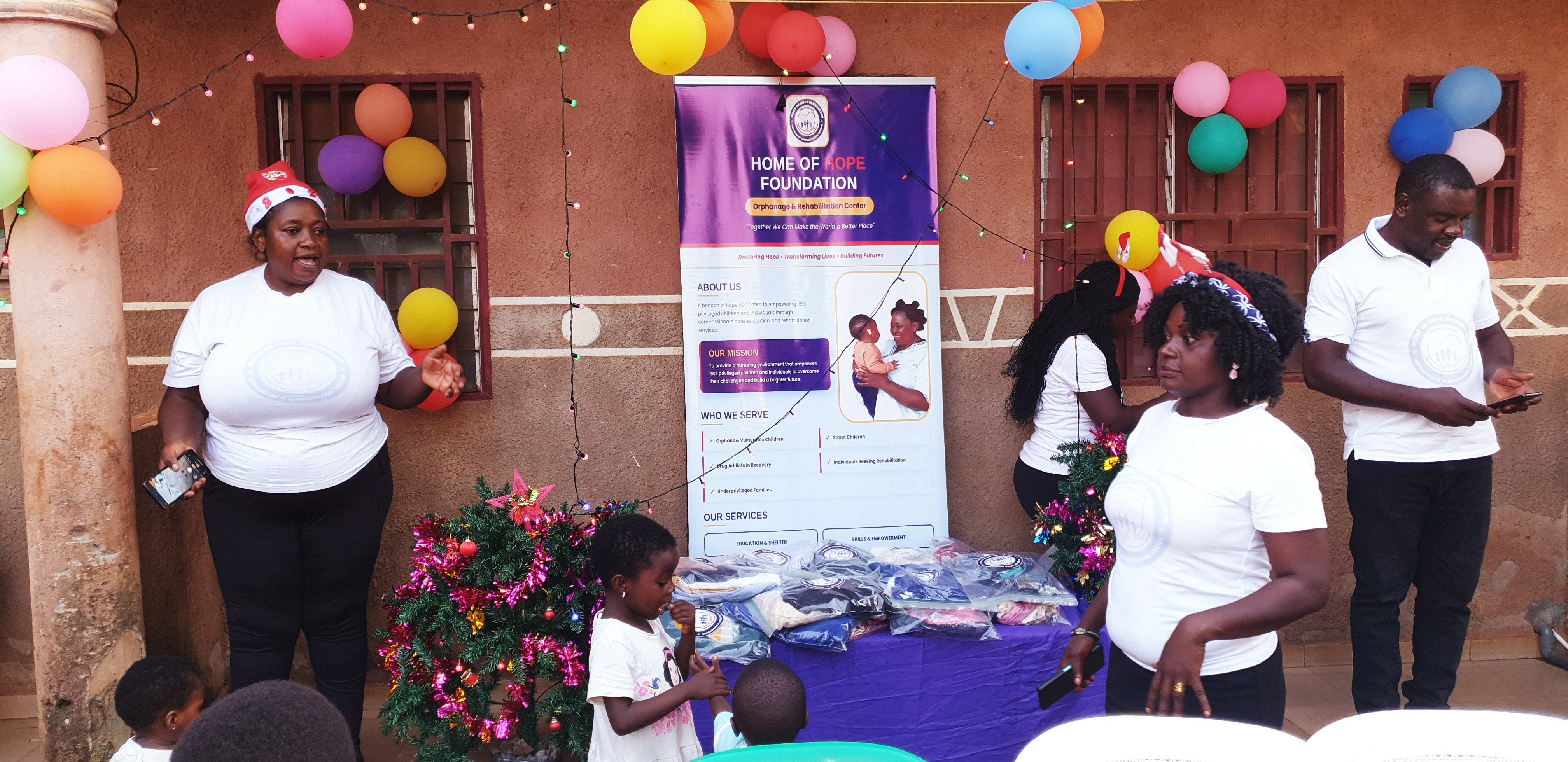 Volunteers at Christmas event