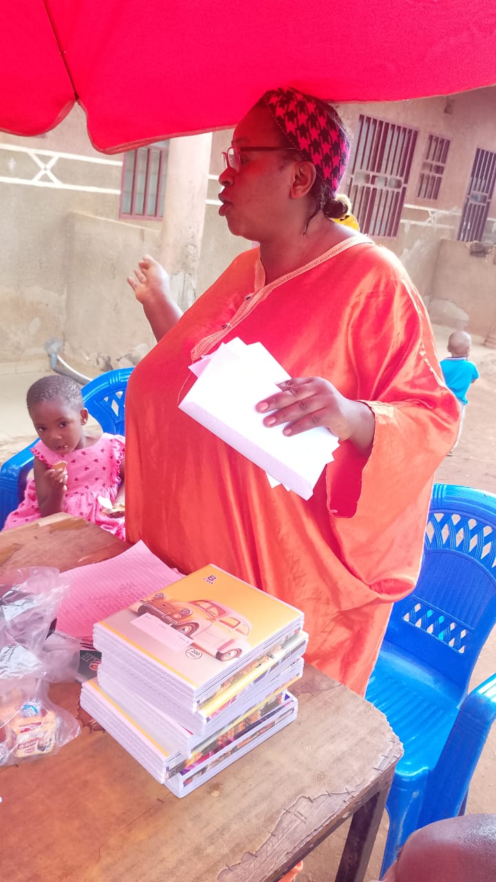 School supplies being distributed